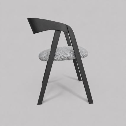 Chaise de salle à manger LUSO noire/grise