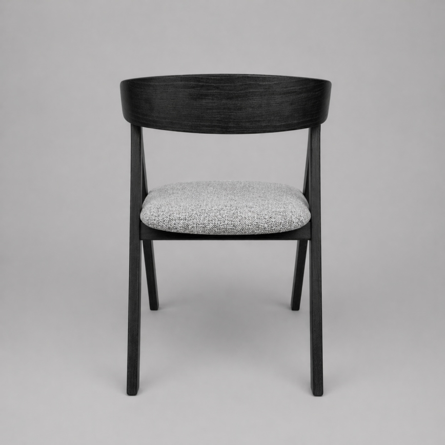 Chaise de salle à manger LUSO noire/grise
