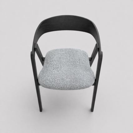 Chaise de salle à manger LUSO noire/grise