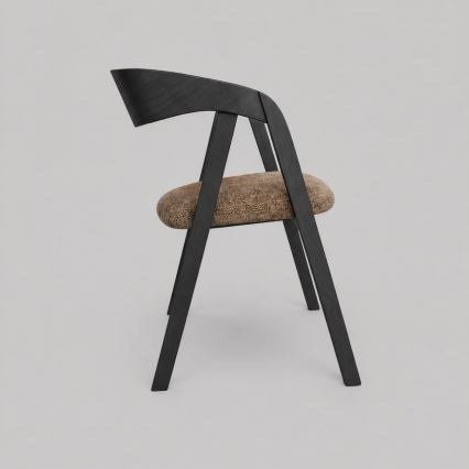 Chaise de salle à manger LUSO noire/marron