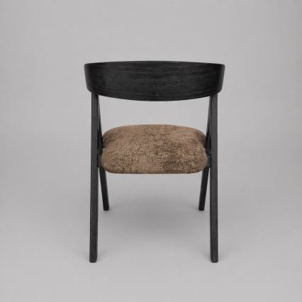 Chaise de salle à manger LUSO noire/marron