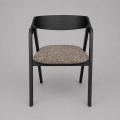 Chaise de salle à manger LUSO noire/marron