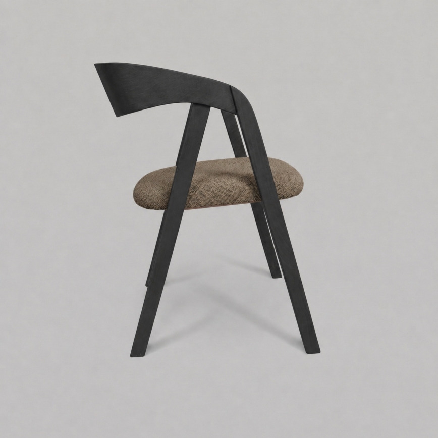 Chaise de salle à manger LUSO noire/marron