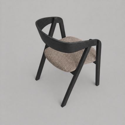 Chaise de salle à manger LUSO noire/marron