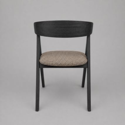 Chaise de salle à manger LUSO noire/marron