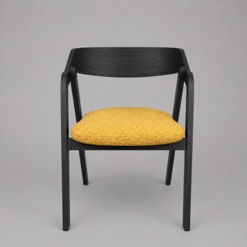 Chaise de salle à manger LUSO noire/orange