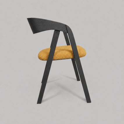 Chaise de salle à manger LUSO noire/orange