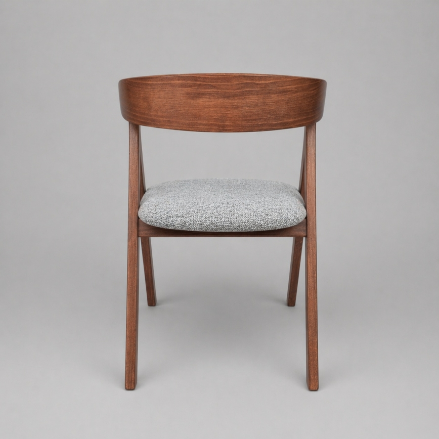 Chaise de salle à manger LUSO noyer/grise