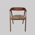 Chaise de salle à manger LUSO noyer/marron