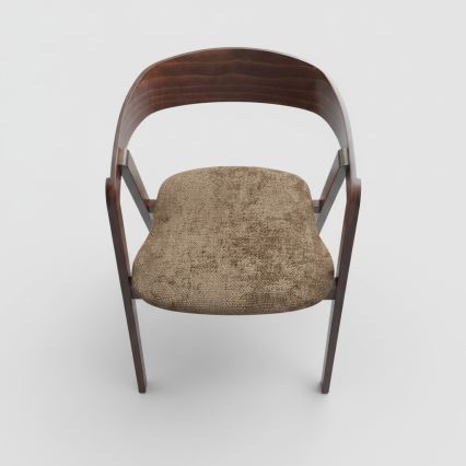 Chaise de salle à manger LUSO noyer/marron