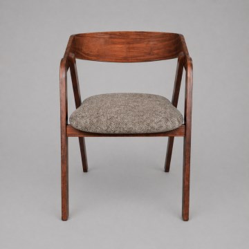Chaise de salle à manger LUSO noyer/marron