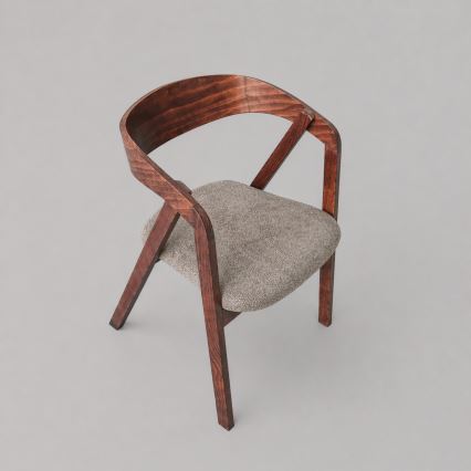 Chaise de salle à manger LUSO noyer/marron