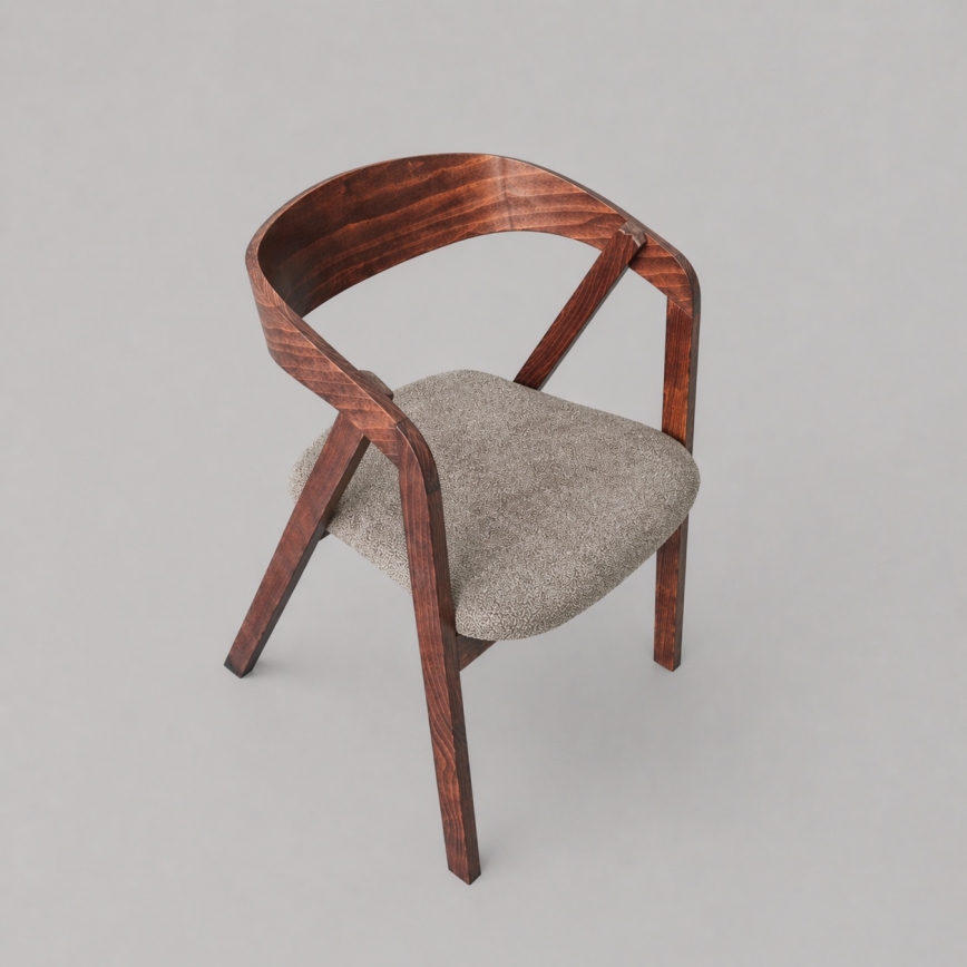Chaise de salle à manger LUSO noyer/marron
