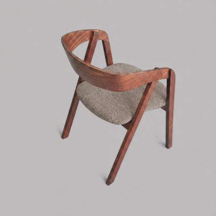 Chaise de salle à manger LUSO noyer/marron