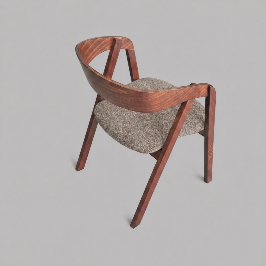 Chaise de salle à manger LUSO noyer/marron