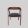 Chaise de salle à manger LUSO noyer/noir