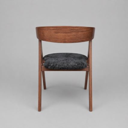 Chaise de salle à manger LUSO noyer/noir