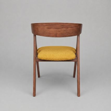 Chaise de salle à manger LUSO noyer/orange