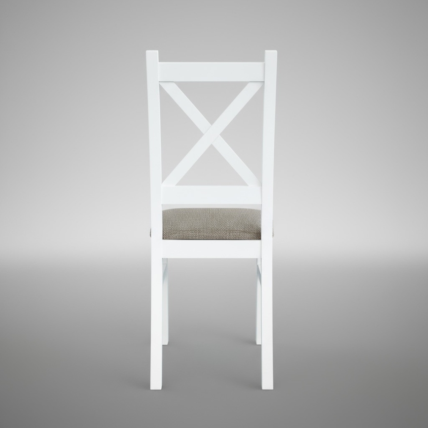 Chaise de salle à manger NATE blanc/marron