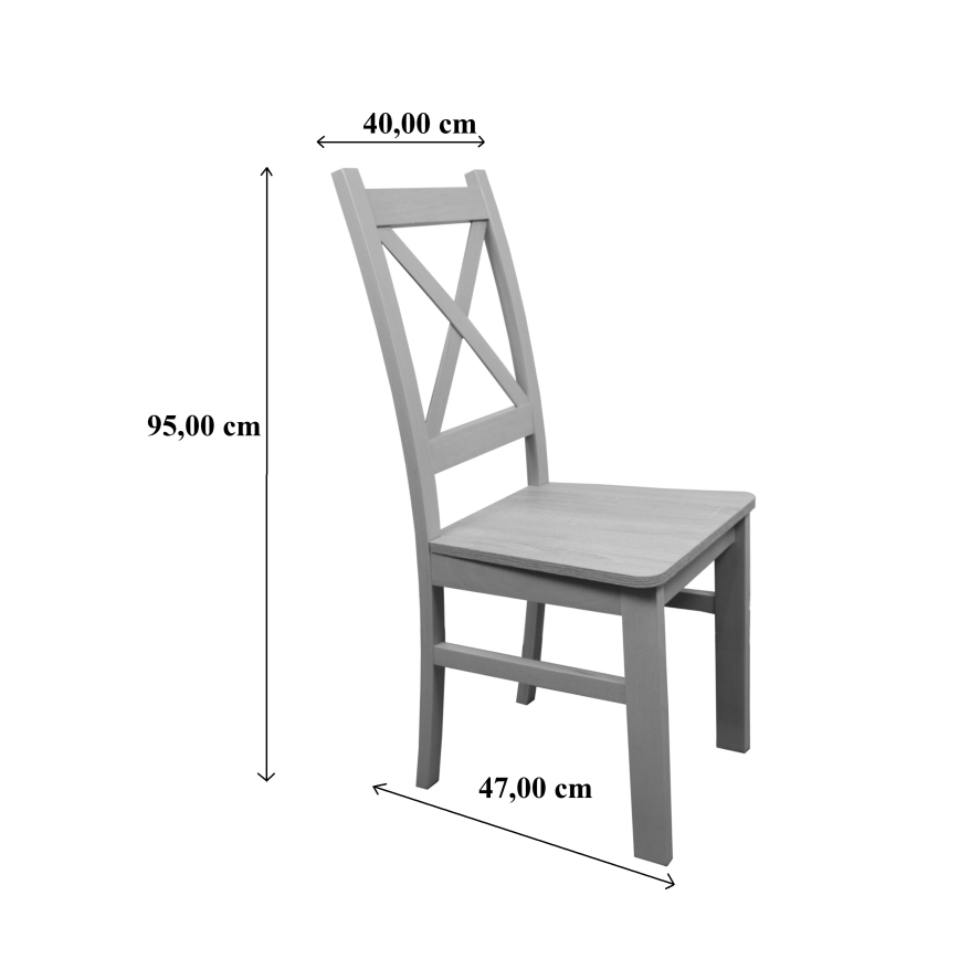 Chaise de salle à manger NATE chêne sonoma/noir