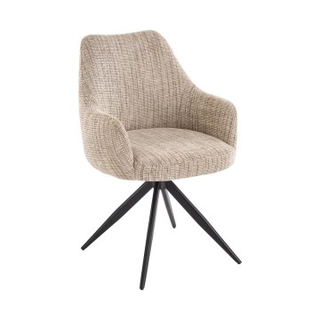 Chaise de salle à manger pivotante BRISA 1 pièce beige