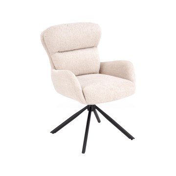 Chaise de salle à manger pivotante FIER 1 pièce beige