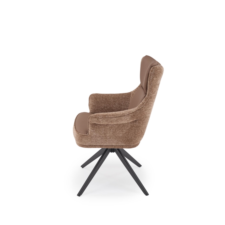 Chaise de salle à manger pivotante FUOCO 1 pièce marron