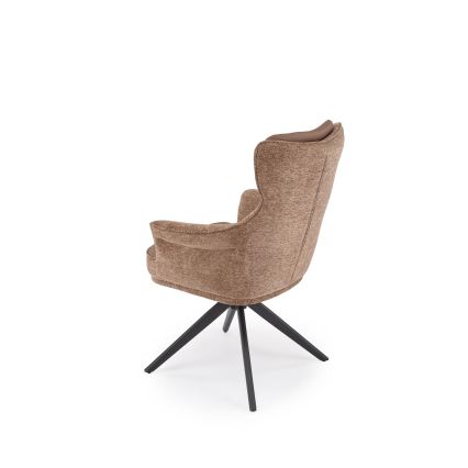 Chaise de salle à manger pivotante FUOCO 1 pièce marron