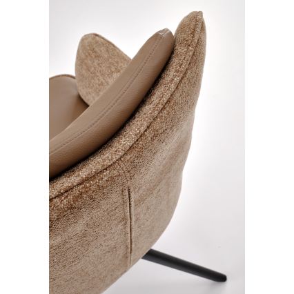 Chaise de salle à manger pivotante FUOCO 1 pièce marron