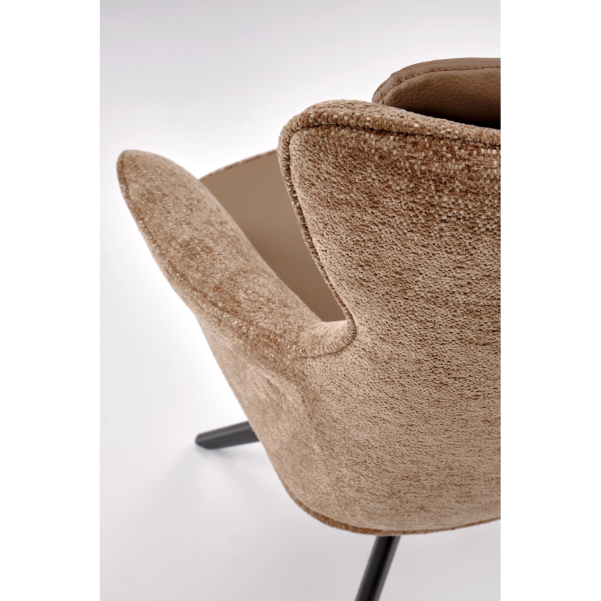 Chaise de salle à manger pivotante FUOCO 1 pièce marron
