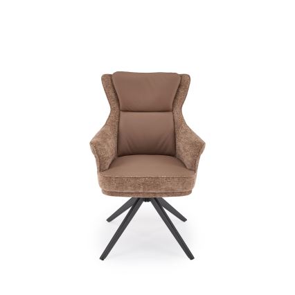 Chaise de salle à manger pivotante FUOCO 1 pièce marron