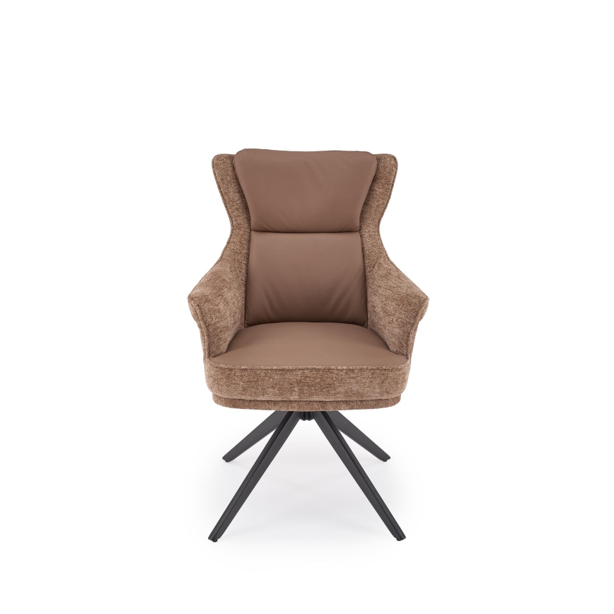 Chaise de salle à manger pivotante FUOCO 1 pièce marron