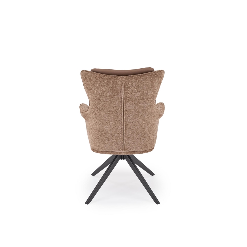 Chaise de salle à manger pivotante FUOCO 1 pièce marron