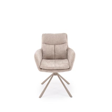 Chaise de salle à manger pivotante HALSA 1 pièce beige