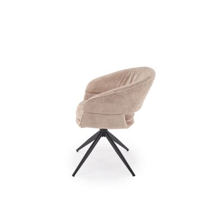 Chaise de salle à manger pivotante LIND 1 pièce beige