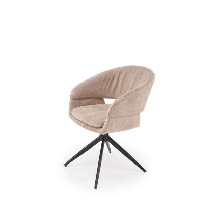 Chaise de salle à manger pivotante LIND 1 pièce beige