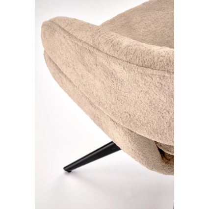 Chaise de salle à manger pivotante LIND 1 pièce beige