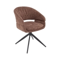 Chaise de salle à manger pivotante LIND 1 pièce marron