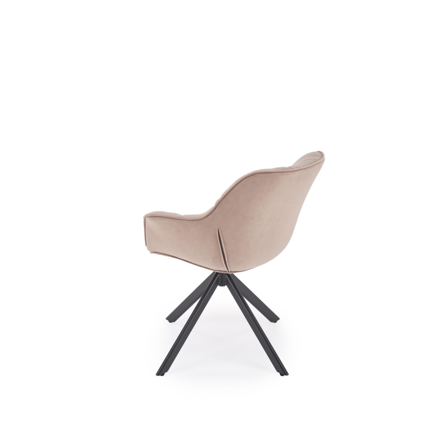Chaise de salle à manger pivotante LUNE 1 pièce beige