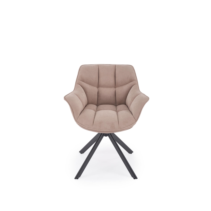 Chaise de salle à manger pivotante LUNE 1 pièce beige