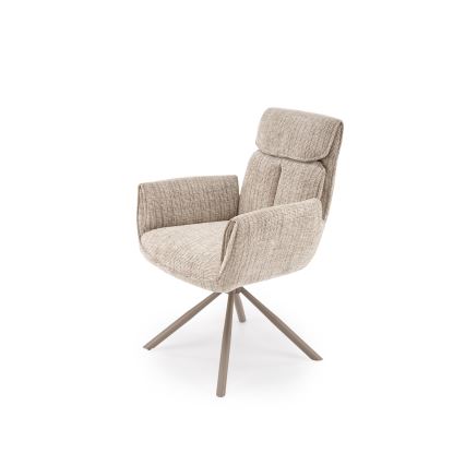 Chaise de salle à manger pivotante MARE 1 pièce crème