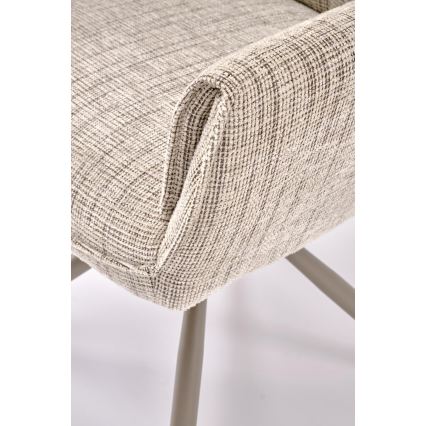 Chaise de salle à manger pivotante MARE 1 pièce crème