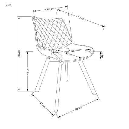 Chaise de salle à manger pivotante OMBRA, 1 pièce, beige