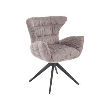 Chaise de salle à manger pivotante SETA 1 pièce grise