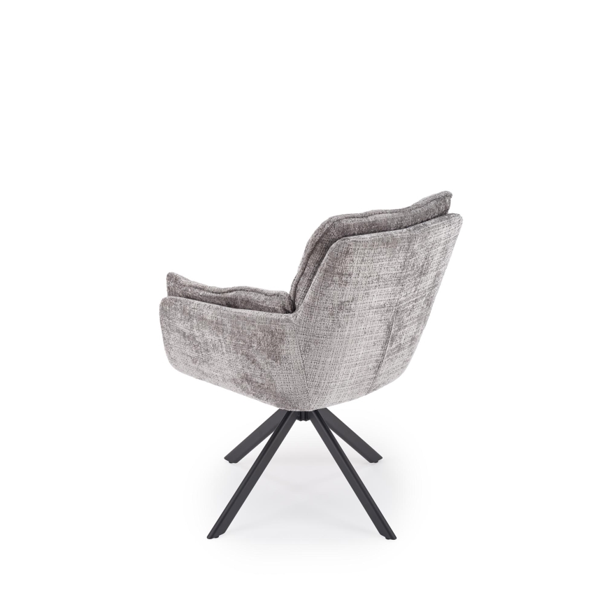 Chaise de salle à manger pivotante VENT 1 pièce grise