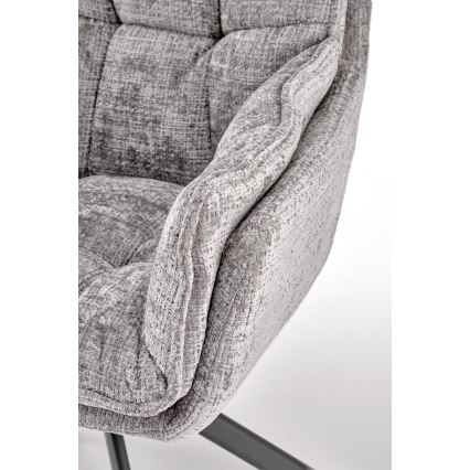 Chaise de salle à manger pivotante VENT 1 pièce grise