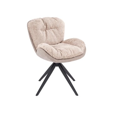 Chaise de salle à manger pivotante VIDA, 1 pièce, beige