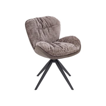 Chaise de salle à manger pivotante VIDA, 1 pièce, grise