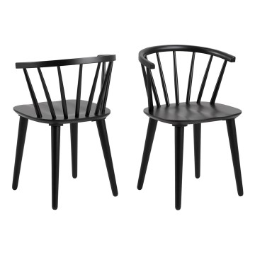 Chaise de salle à manger RUBY 2 pce noir