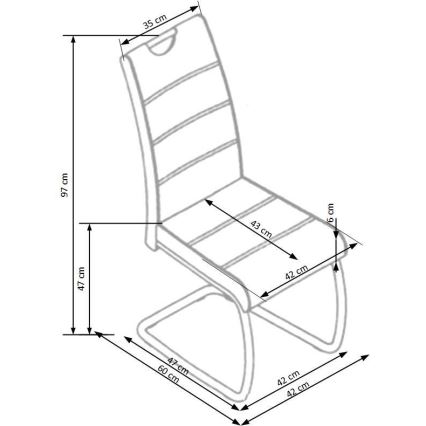 Chaise de salle à manger SAFFON — 1 pièce, noire
